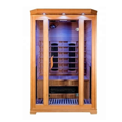 2 व्यक्ति आयताकार होम सौना कक्ष 1750W पावर 20' / 40' HQ26 / 54PCS पैकिंग