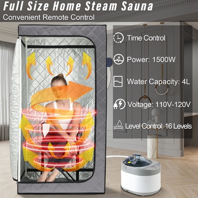 पारदर्शी खिड़कियों के डिजाइन के साथ 110 - 120V AC 60Hz पोर्टेबल स्टीम सॉना