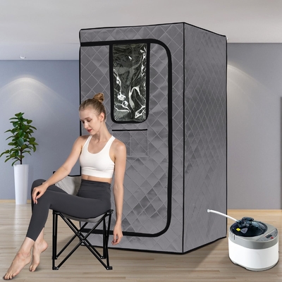 पारदर्शी खिड़कियों के डिजाइन के साथ 110 - 120V AC 60Hz पोर्टेबल स्टीम सॉना
