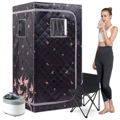 डिटॉक्स थेरेपी के लिए 1500W फुल बॉडी होम पोर्टेबल स्टीम सॉना टेंट